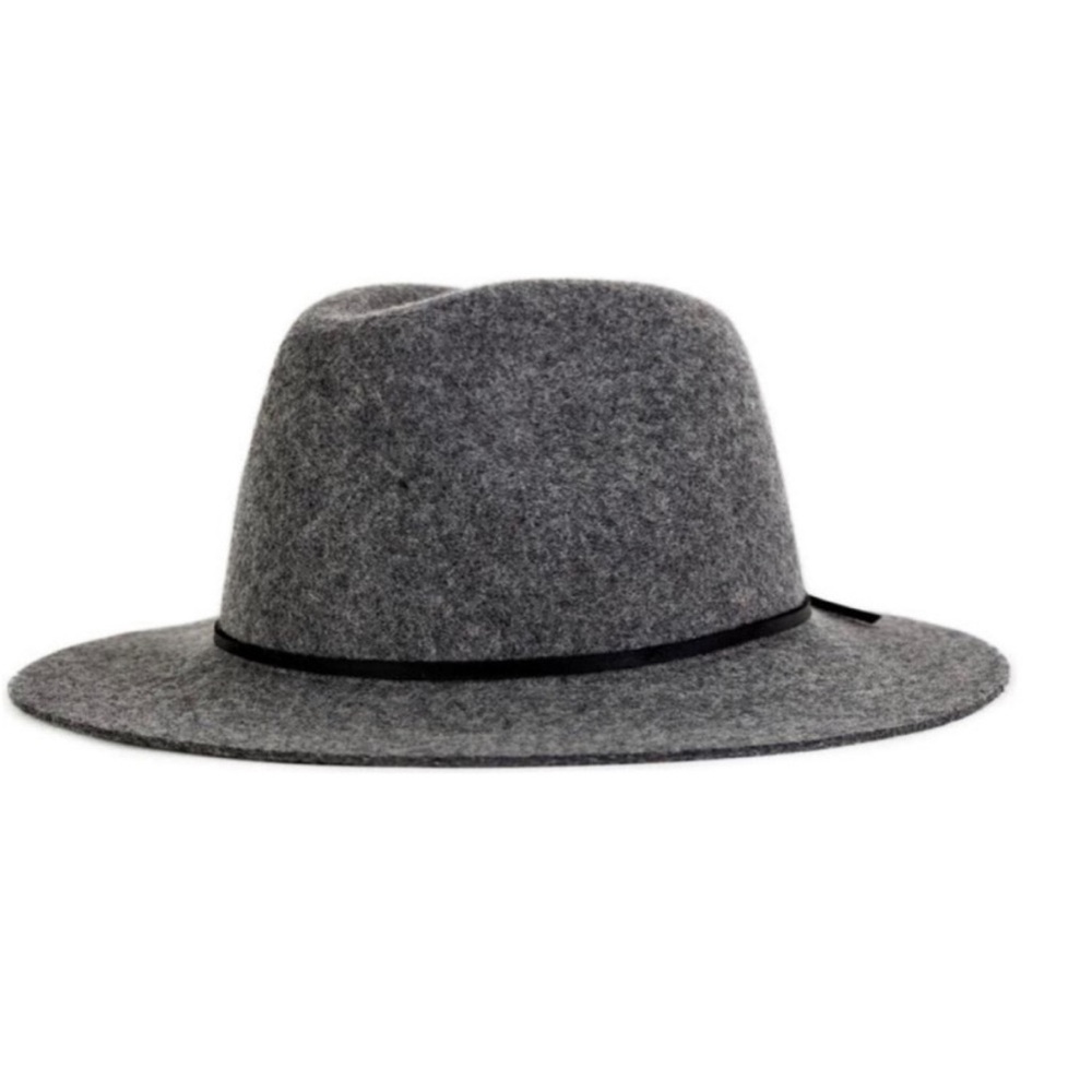 NWT Brixton Wesley Wool Fedora dark grey size medium